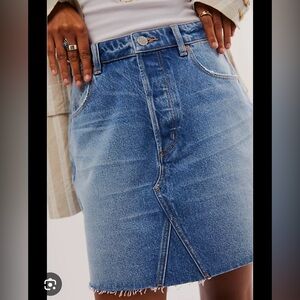 Free people Classic Blue Denim Pencil Skirt